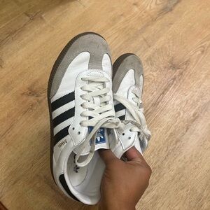 Adidas Samba White and Gray Sneakers